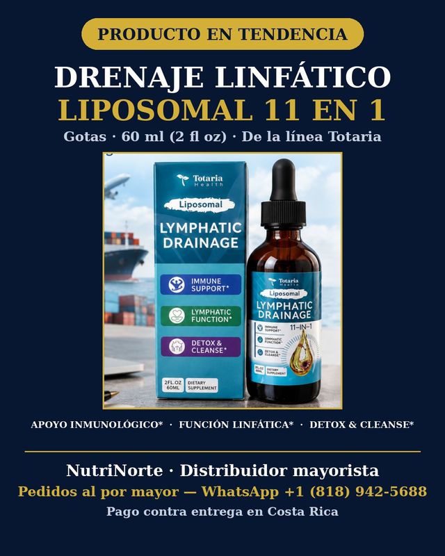 Anuncio del drenaje linfático liposomal 11 en 1 de Totaria, gotas de 60 ml